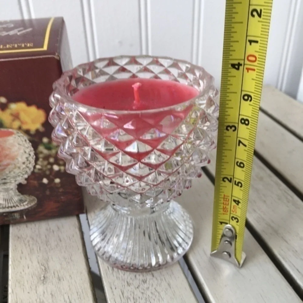 Vtg Avon Facets of Light Bayberry Candle Holder